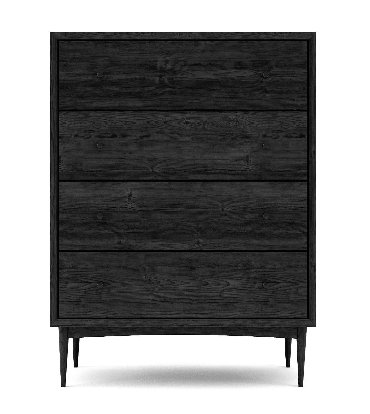 Shown in Black Oak with black knobs