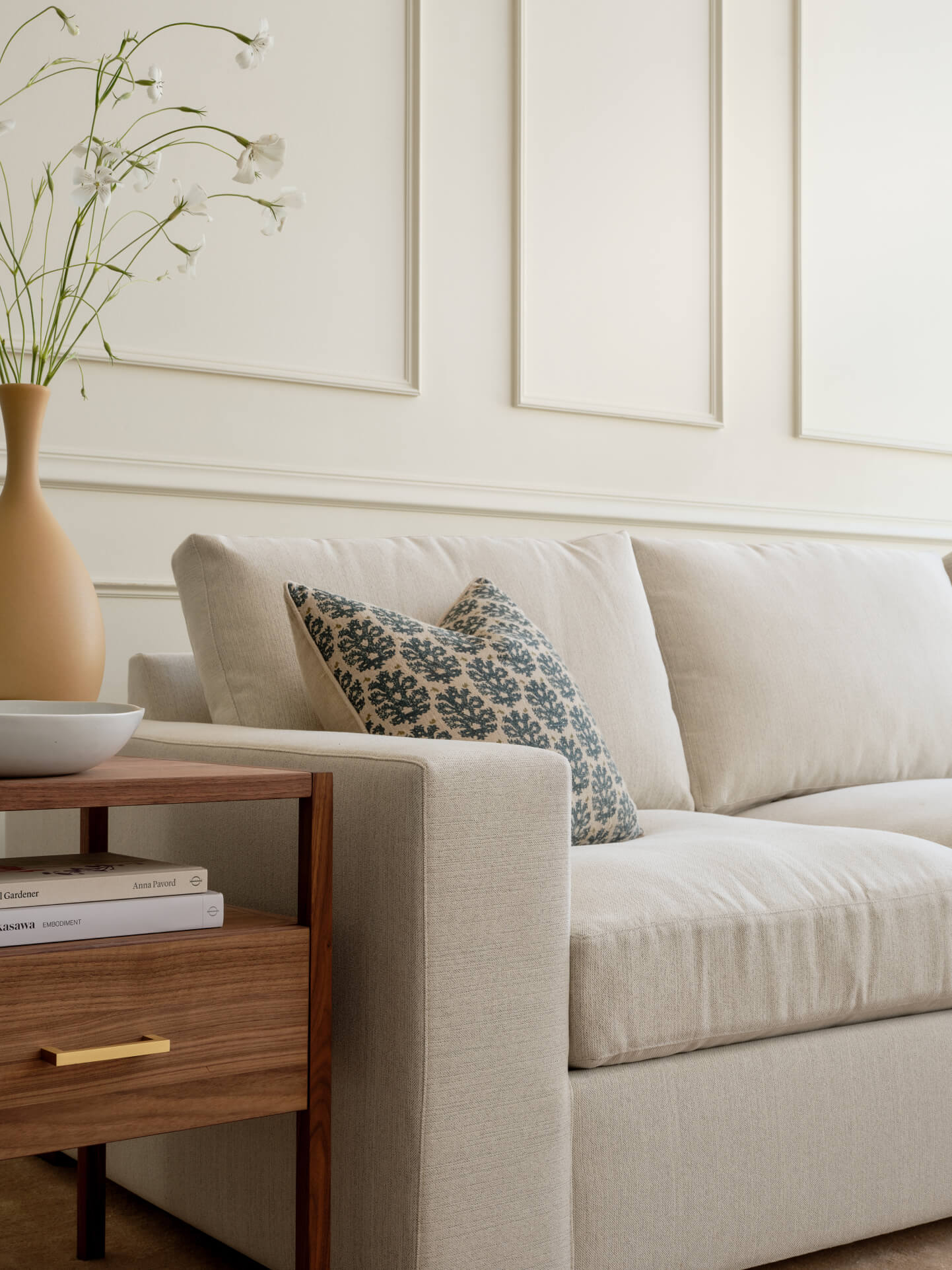 IRL: Rio Plush Corner Sectional in Elder Snow fabric