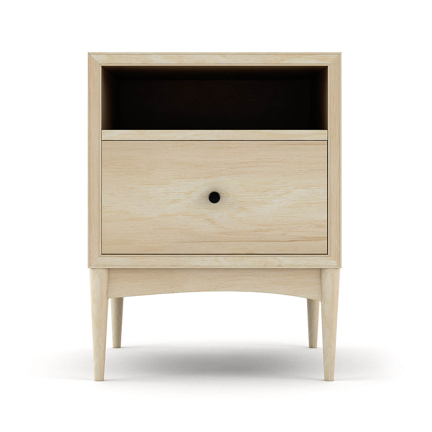 Shown in Maple with matte black knob