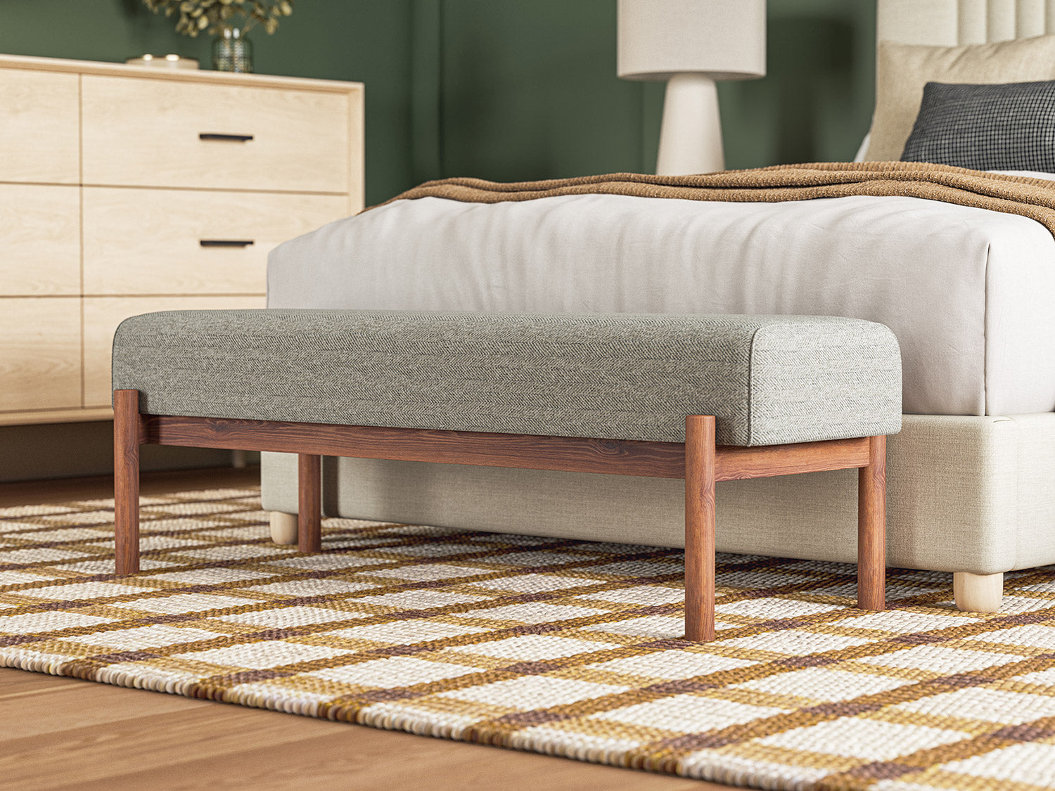IRL: Shown in C.O.M. fabric in front of the Pippen Bed