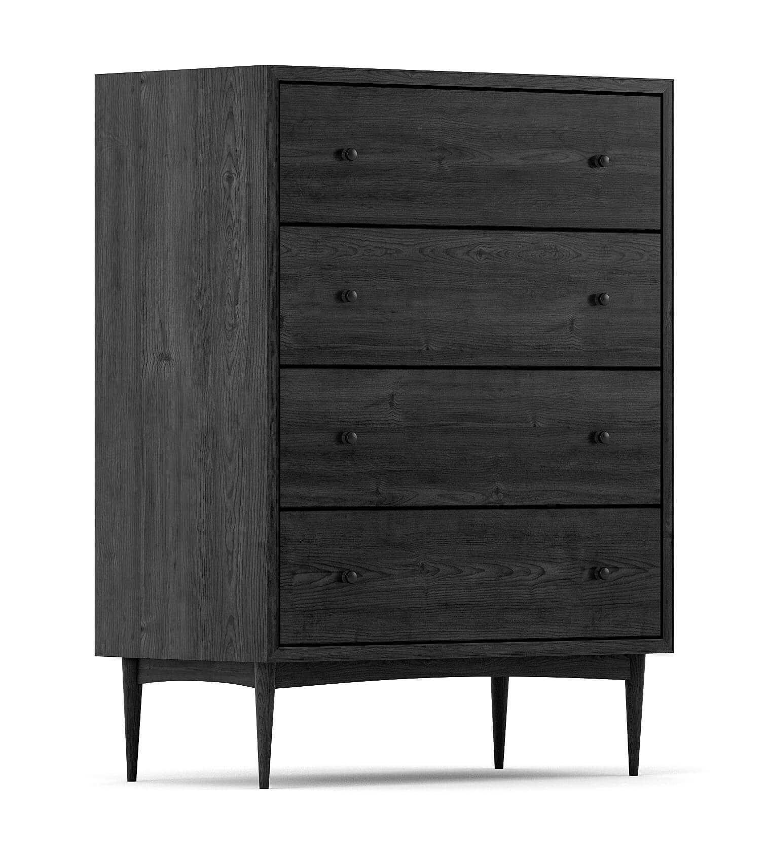 Shown in Black Oak with black knobs