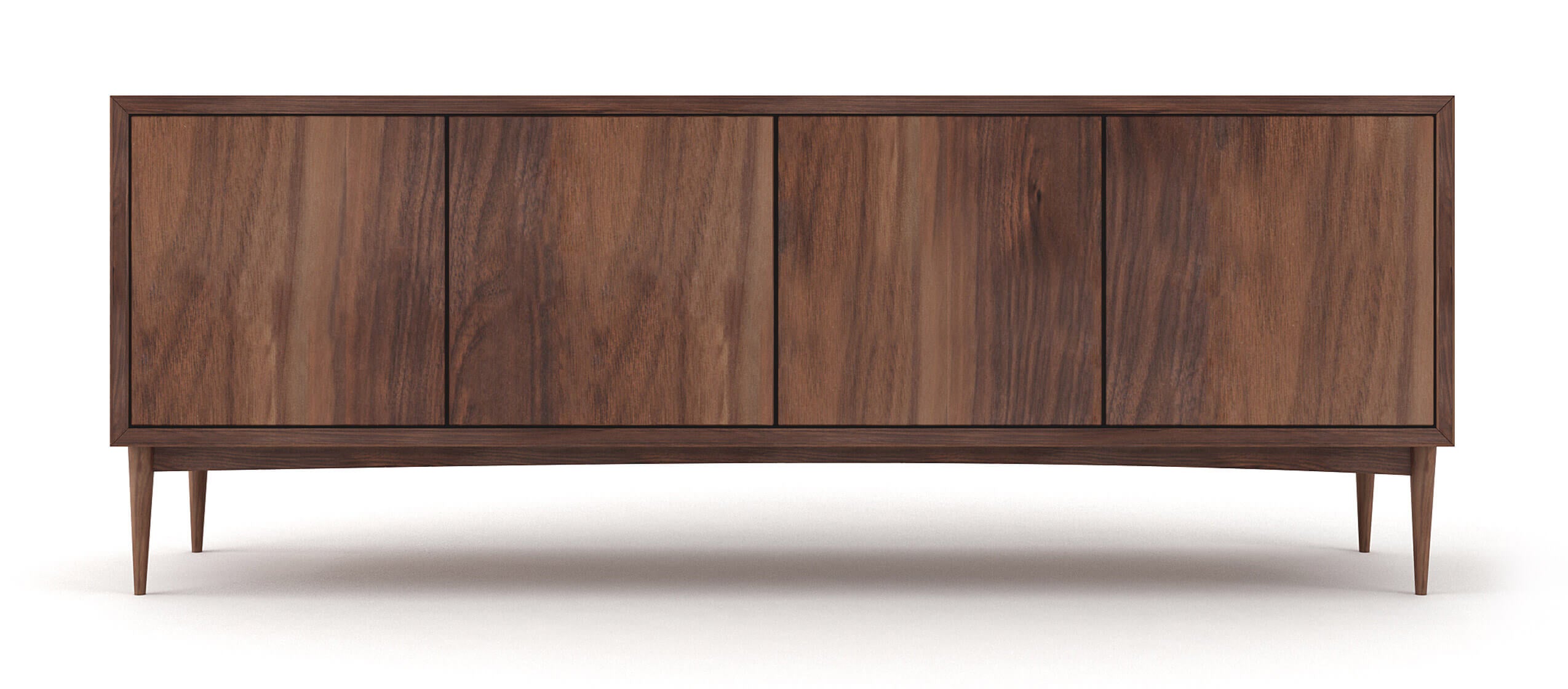 G: Emilia 4-Door Credenza Shown in Walnut