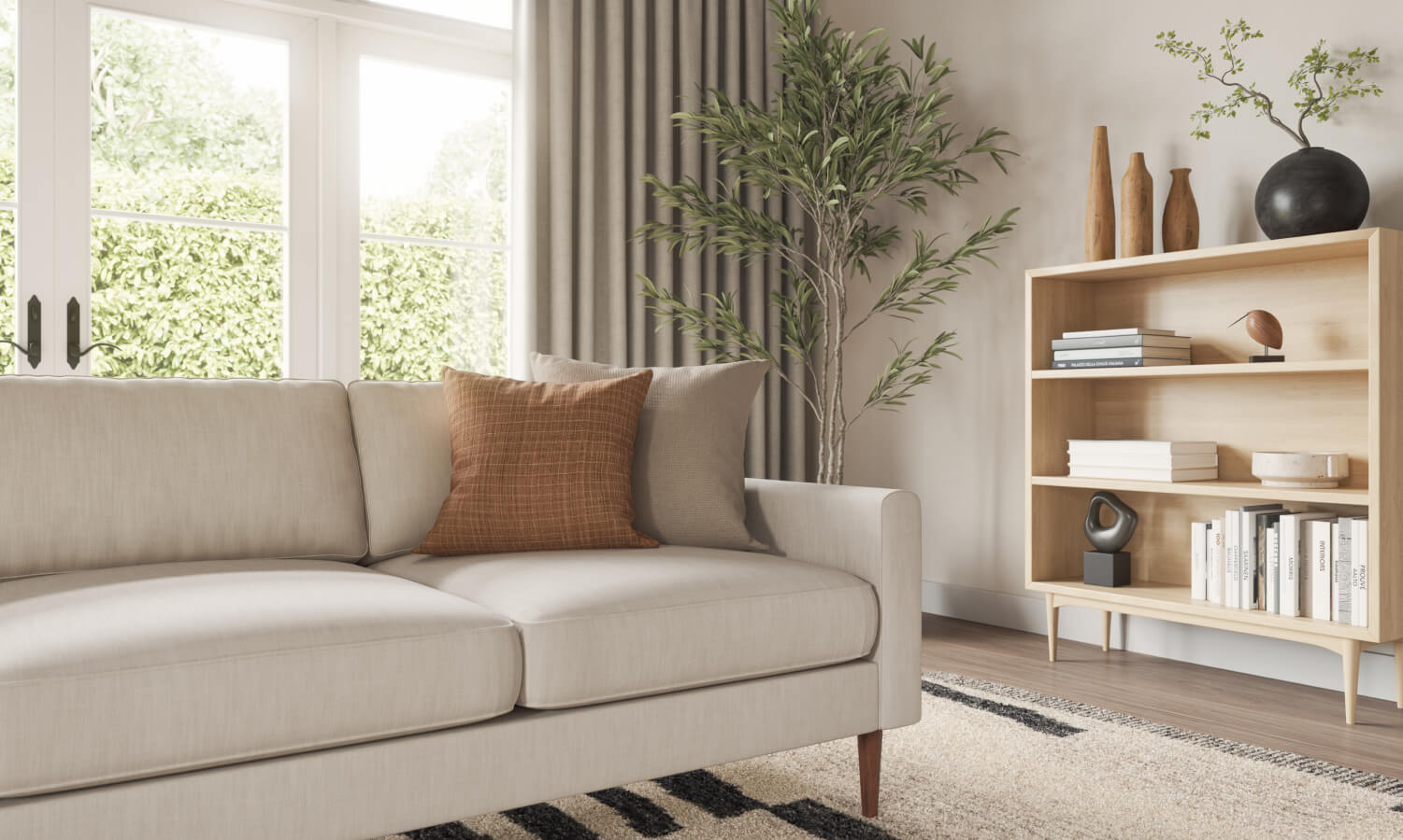 IRL: Lala Sofa in Juneberry Porridge fabric