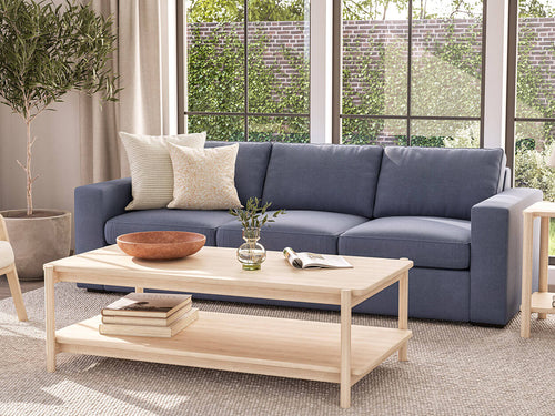 IRL: 88" Rio Sofa shown in Texture French Blue fabric