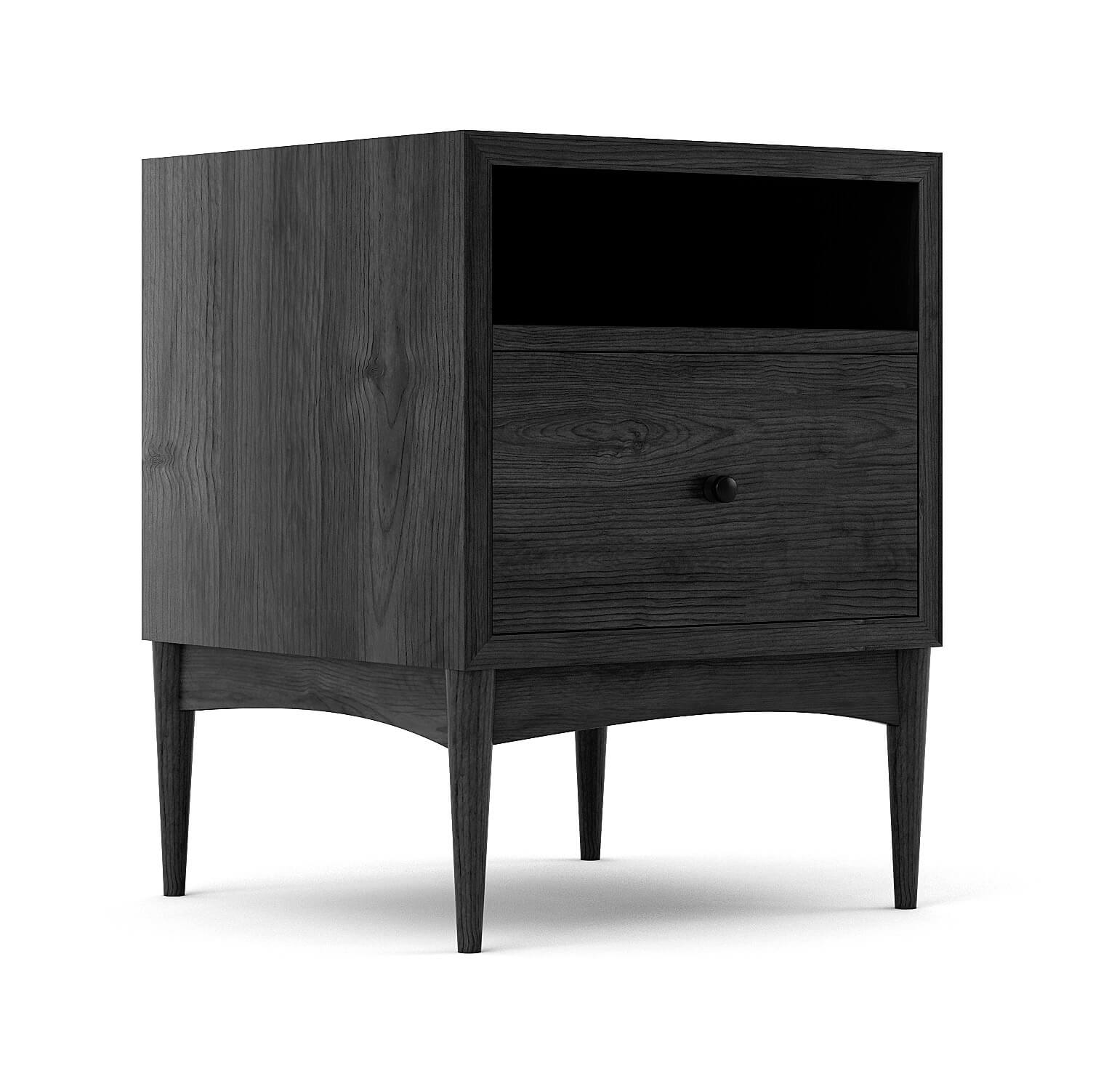 Shown in Black Oak with matte black knob