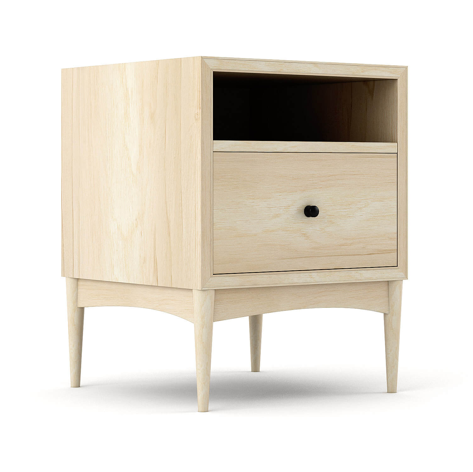 Shown in Maple with matte black knob