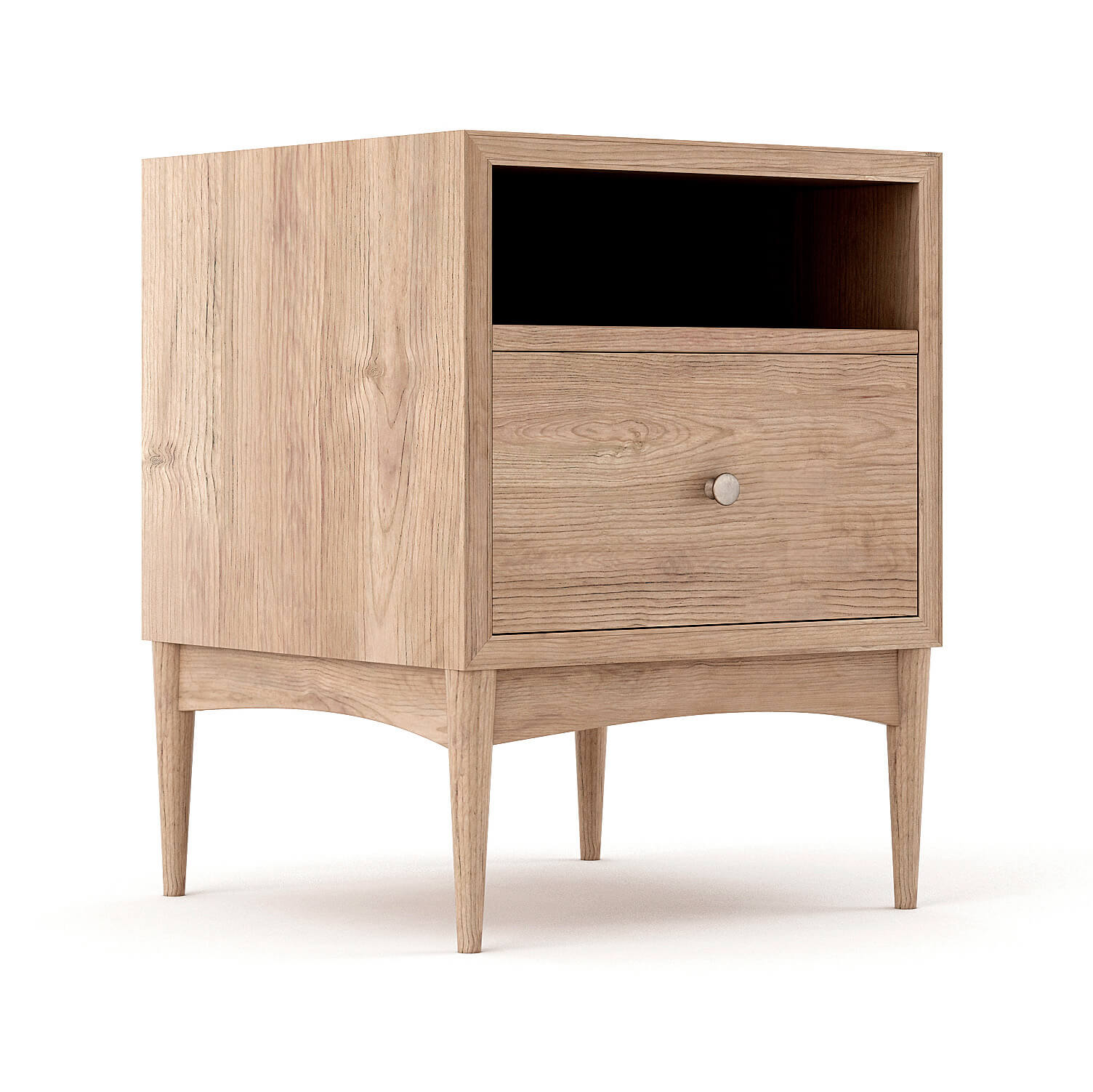 Shown in White Oak with matte bronze knob