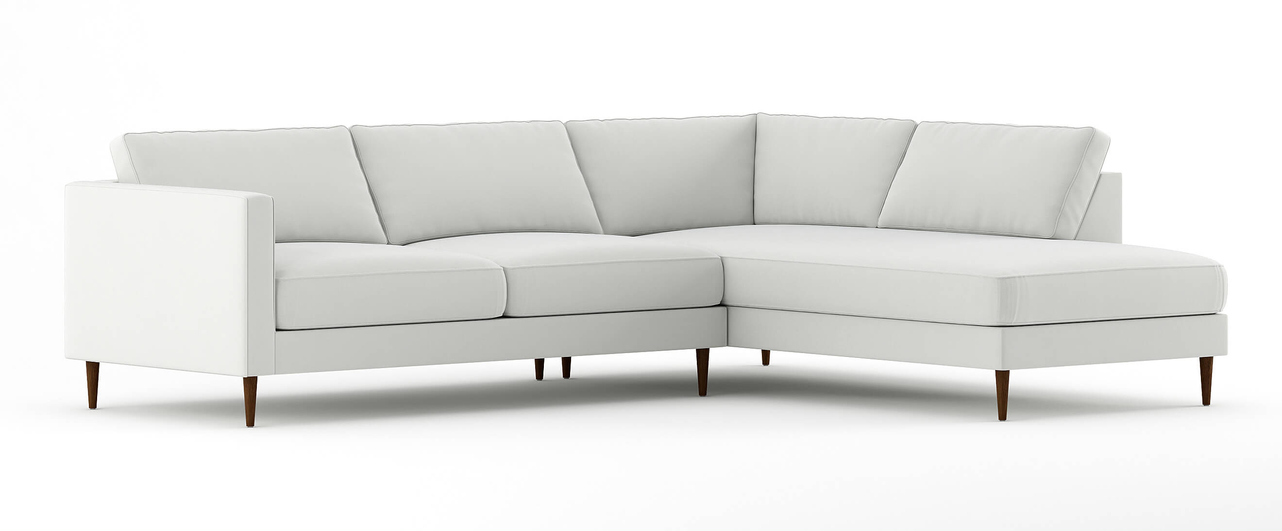 G: Mota Bumper Right Sectional in Juneberry Porridge fabric