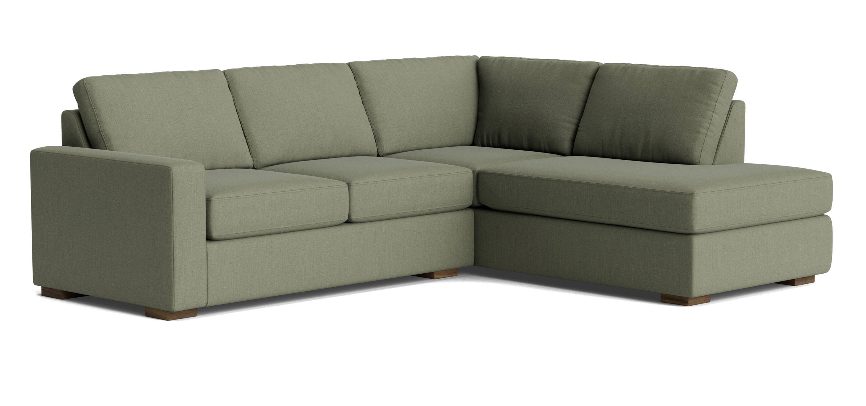 G: Rio Bumper Right Sectional in Juneberry Caribou fabric